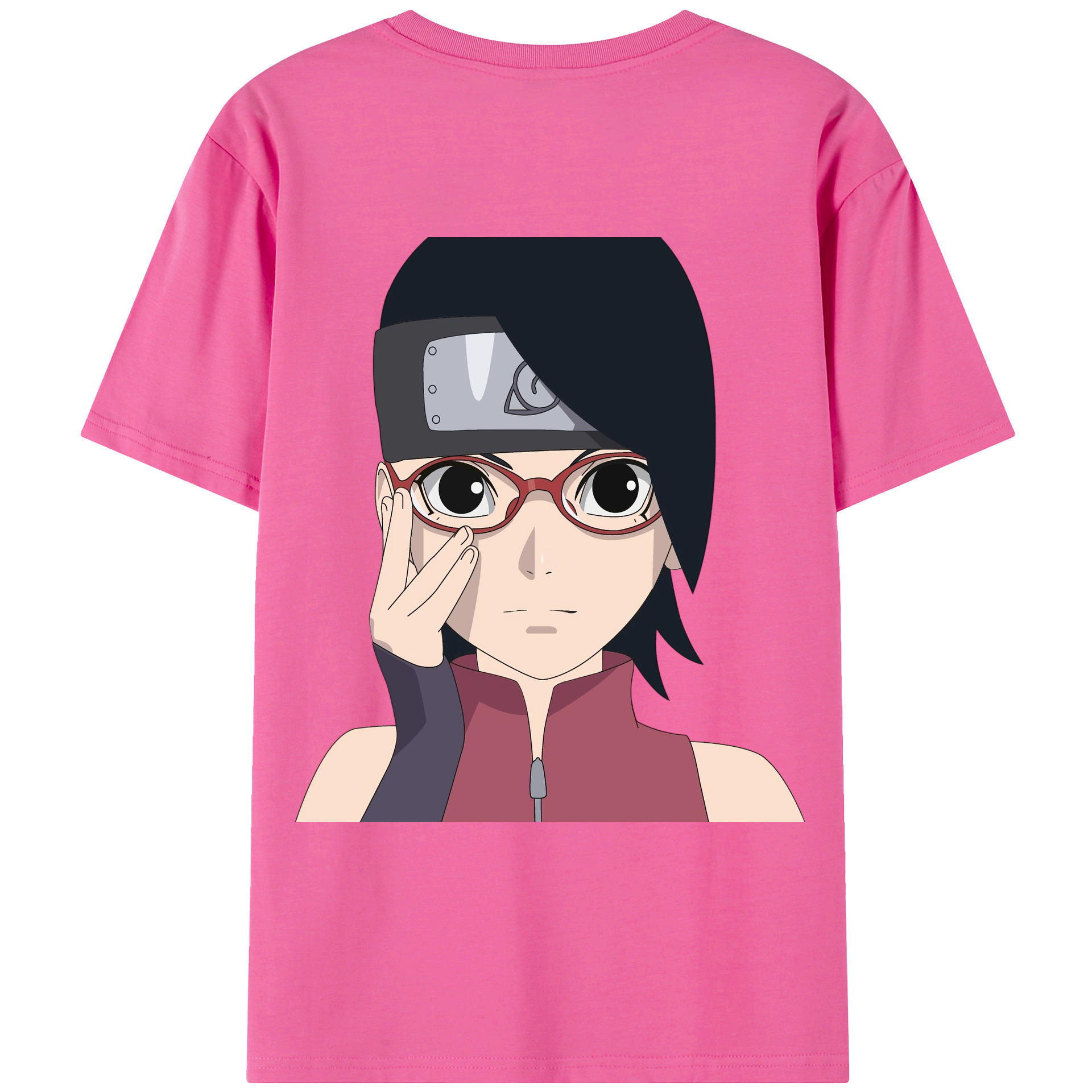 （画像用） NARUTO -ナルト- うちは サラダ Uchiha Sarada レディース半袖Tシャツ(バックプリント)